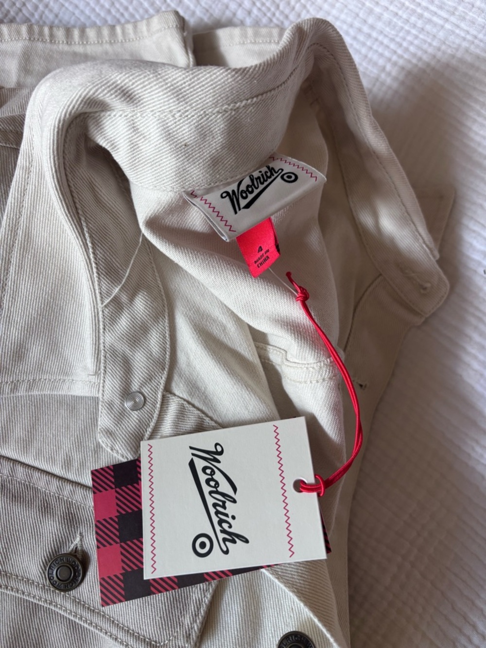 Woolrich Cream Utility Denim Jumpsuit